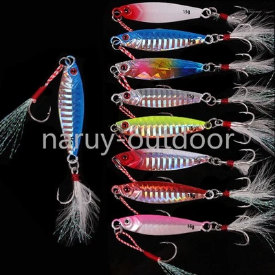 9er Pack Vertical Diamond Shore Casting Metal Jig Jigging Spoon Köder... - Bild 1 von 4