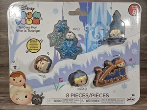 Disney Tsum Tsum Tsnowy Fun Frozen Set De 8 Trineo Elsa Anna Hans Kris Olaf Nuevo - Imagen 1 de 2