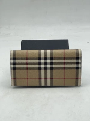 Cartera continental Burberry unisex a cuadros archivo beige Foto 1 de 4