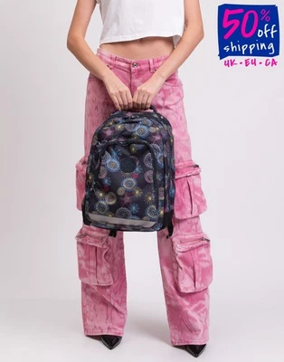 RRP€145 KIPLING Backpack Large 3M SCOTCHLITE Reflective Material Homemade Stars - Image 1 of 4