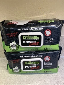 2 Crocodile Cloth 6500-080 Power Scrub, 80 Count Huge Cloths - Picture 1 of 5