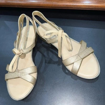 Melissa x Jason Wu Ophelia Jelly Sandal Women's Size 7 Gladiator Gold Glitter - Image 1 of 4