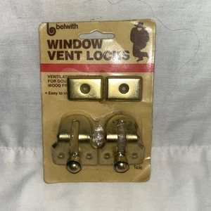 4 VINTAGE BELWITH BRASS WINDOW VENT LOCKS - Picture 1 of 3