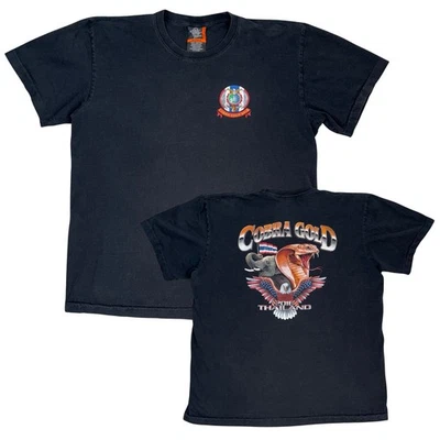 Camiseta Rock Eagle Cobra Gold 2018 XL Tailandia Ejercicio Militar Negro Gráfico Foto 1 de 4