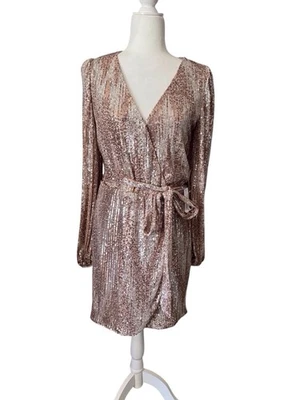 Vestido para mujer Venus con cinturón y lentejuelas doradas manga talla mediana Foto 1 de 4