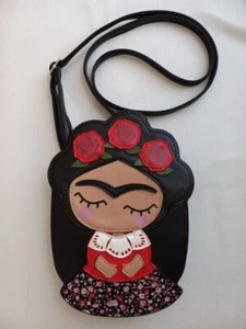Sleepyville Critters FRIDA KAHLO Faux Leather Crossbody Shoulder Bag - Picture 1 of 12