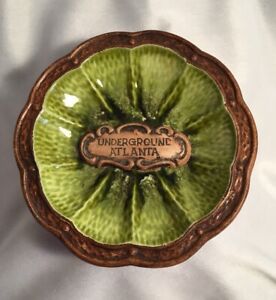 Plat vert vintage artisanat souvenir souterrain Atlanta États-Unis