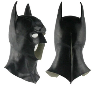 Bat Hero Full Mask With Cowl Adult The Dark Knight Rises Halloween Cosplay Prop - Picture 1 of 5
