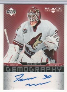 DAVID LENEVEU 2007-08 UD BLACK DIAMOND GEMOGRAPHY # G-DL AUTOGRAPH COYOTES MINT 