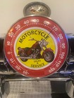 MOTOR CYCLE SALES SERVICE Vintage style Round Thermometer 12 INCH NEW GLASS FACE
