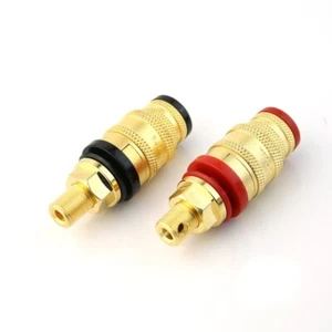 2pcs CMC 878M-SE OFC Speaker AMP Binding Post Banana Connector Terminal Jack - Picture 1 of 3