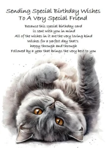 Invio Auguri Compleanno Speciali Ad Un Amico Speciale Biglietto Compleanno Formato A5 - Foto 1 di 4