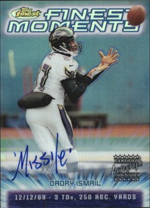 2000 Finest Moments Refractors Autographs Football Card #FM24 Qadry Ismail