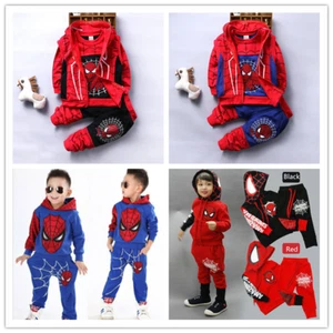 Niños Bebés Niños Spider-Man Trajes Abrigo/Manga Larga Camiseta/Pantalones Conjunto de Ropa - Imagen 1 de 45
