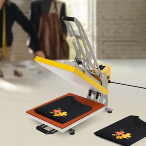 Máquina de prensa de calor abierta semiautomática Clamshell con función de extensión resistente - Imagen 1 de 17