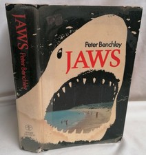 BOOK - *1st Ed* Jaws By Peter Benchley 1974 Andre Deutsch + D/J *Ex-Lib / Poor*