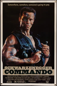 Commando, Schwarzenegger, 80s movie, Vintage, 1985 movie 16x24, 24x36 Poster - Picture 1 of 1