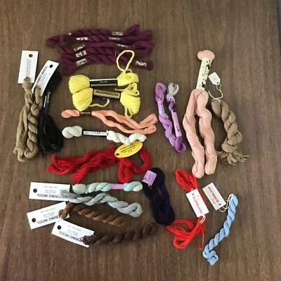 Mixed Lot of 24 Needlepoint Embroidery Thread Wool Acrylic Multi Color Yarn - Image 1 of 4