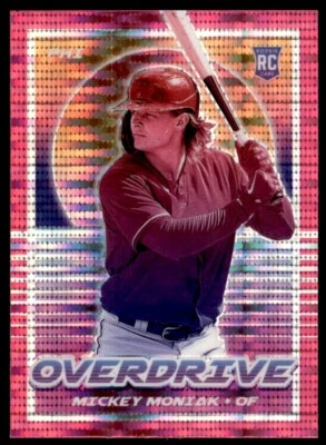 2021 Panini Chronicles Overdrive Pink Pulsar Prizm Mickey Moniak RC Philadelphia - Image 1 of 2