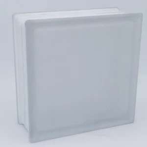 Design Glasbaustein Vollsicht 2-seitig satiniert 19x19x8cm - 5 Stück - Bild 1 von 4