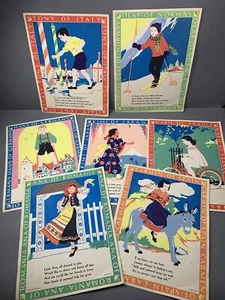 Vintage Quaker Oats Good Morning Poster Lot World Children Oatmeal Art Deco - Picture 1 of 12