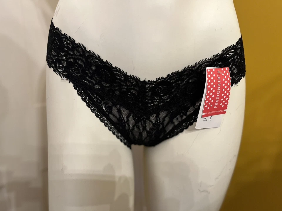 Tanga de encaje Passionata Crazy negro talla L nuevo con etiquetas precio de venta sugerido por el fabricante 25 GBP Foto 1 de 3