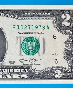 November 27, 1973 : F 11271973 A BIRTHDAY Note $2 Two Dollar Bill *UNC* - Picture 1 of 3