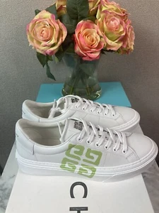 NIB NWT Givenchy Green & White Womens City Sport Sneakers - EU Size 41 = US 11 - Picture 1 of 10