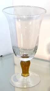 Artland Iris Amber Stem Iced Tea Glass 7.5" Tall x 4.5" Wide - Picture 1 of 7