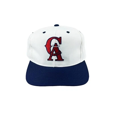 Vtg NWOT Rare MLB California Angels Twins Enterprise Two Tone Snapback Hat Cap - Image 1 of 4