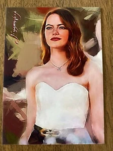 Emma Stone #12 Art Card Limited Numbered xx/50 Edward Vela Signed 2021. - Picture 1 of 2
