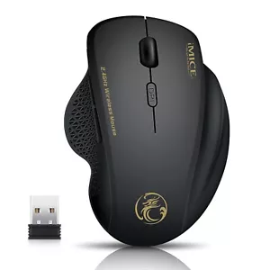 2.4GHz Wireless Optical Mice PC Gaming Mouse 6 Buttons & USB Receiver for Laptop - Picture 1 of 6