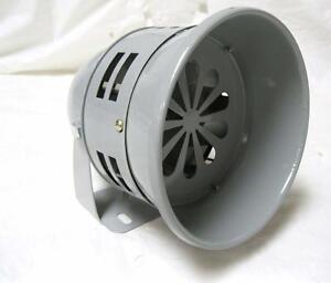 5" Gray Powder Coated Rotary Siren Horn Vintage Rat Rod Fire Truck Police Car