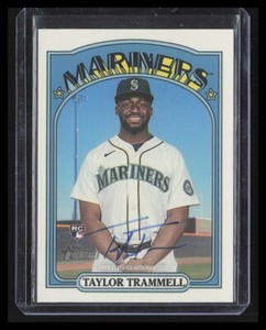 TAYLOR TRAMMELL 2021 Topps Heritage High Number On Card Auto RC - Mariners