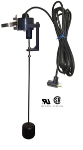 Vertical Float Switch - 20 Foot - 1" to 15" Pumping Range - N.O. - 120 VAC Plug - Picture 1 of 2