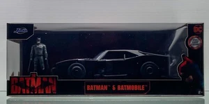 Jada Toys 1:24 2022 Batmobile With Batman Figure Movie Hollywood Rides Toy Model - Picture 1 of 7