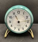 Arne Jacobson Table Clock With Alarm Unique Green w/Gold Pristine Condition