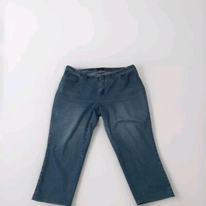 Riders by Lee Straight Damen 22W/M Denim Jeans Zip Comfort Waist Med Wash - Bild 1 von 4