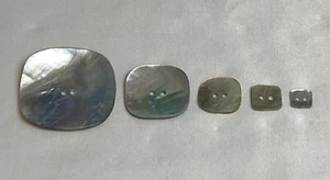 Italian Square Natural Shell MOP Pearl Button (5 Sizes to Choose From) - Picture 1 of 3
