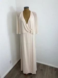 ModCloth Women’s XL NWT Wrapped in Rapture Dress Maxi Halter Chiffon Caped Wrap - Picture 1 of 16