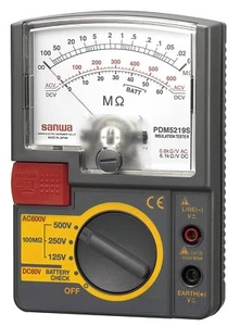 SANWA INSULATION RESISTANCE TESTER (500V/250V/125V) PDM5219S - Picture 1 of 3