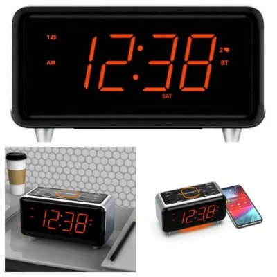 Emerson SmartSet Dual Alarm Clock Radio Bluetooth Speaker USB Charging Station - Image 1 of 4