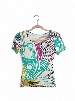 Blusa vintage Emilio Pucci talla XS multicolor 90% viscosa Foto 1 de 4