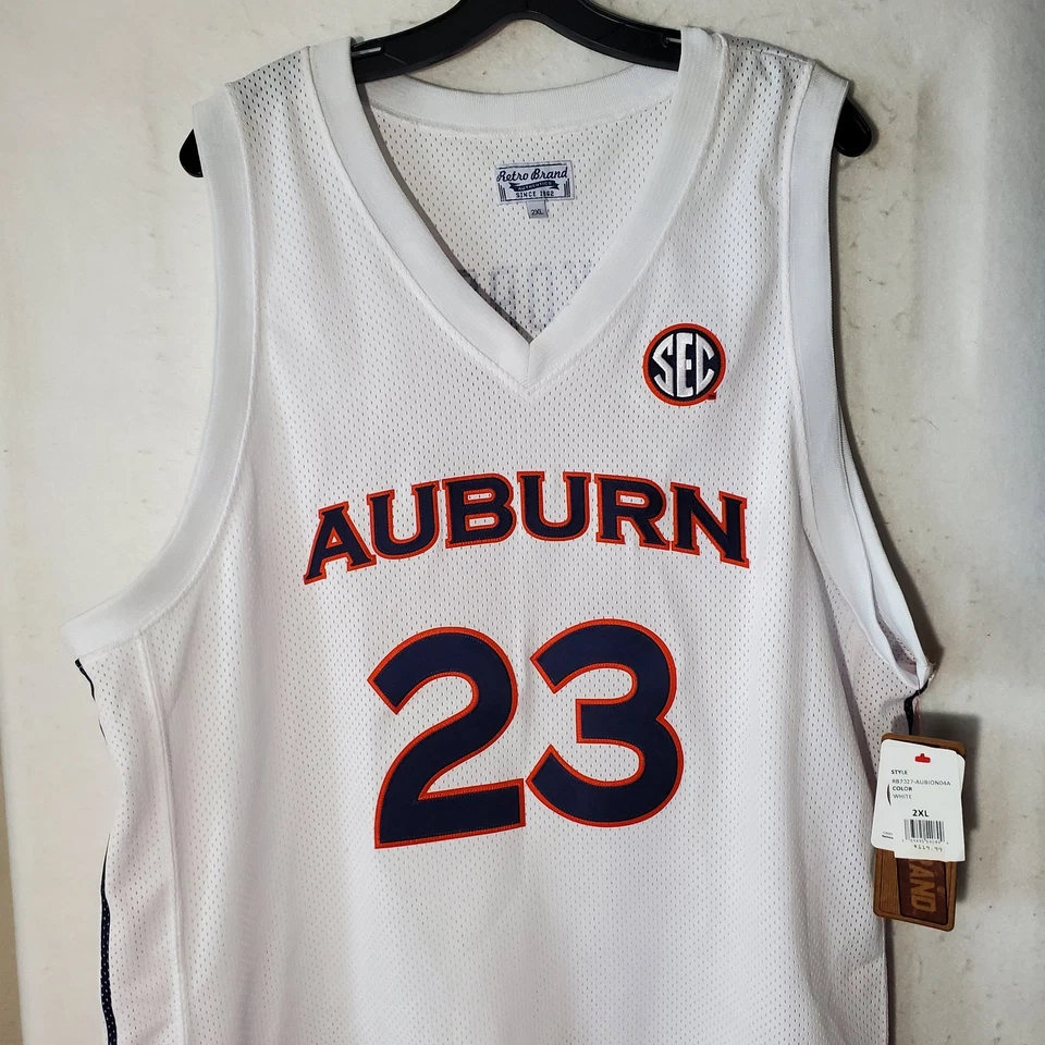 Auburn Tigers Jersey Basketball Mens 2XL White SEC NCAA Okoro 23 Retro Brand - Image 1 of 4