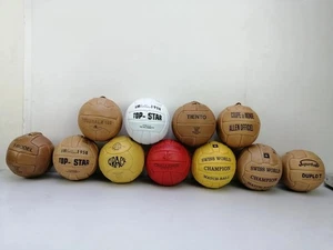Historical Mini Set 11 Pcs FIFA World Cup 1930-1966 Leather Soccer Balls Size 1 - Picture 1 of 16