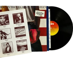 Bruce Springsteen Vinyl Record Born In The USA LP + Inner Sleeve & Lyric Sheet - Picture 1 of 8