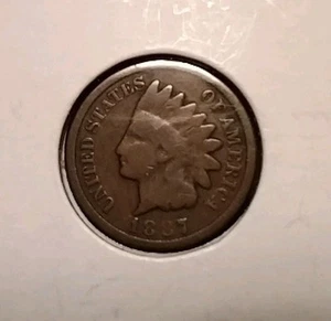 1887 Indian Head Cent Penny - Picture 1 of 4