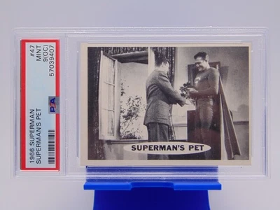 1966 Topps DC Adventures of Superman Card #47 Superman's Pet George Reeves PSA 9 - Image 1 of 3