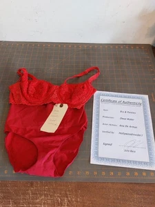 Deep Water Movie Ana de Armas Wardrobe Bra and Panties with COA Red - Picture 1 of 8