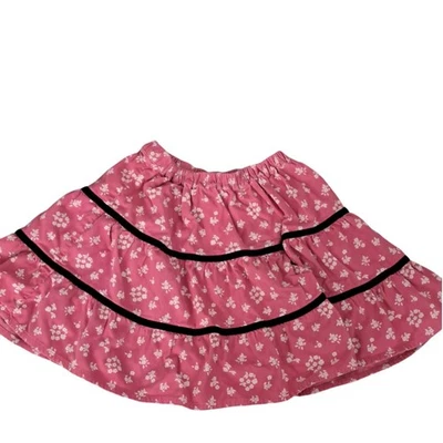 Mini Boden Girl's Pink Floral Corduroy Skirt Size 5-6 - Image 1 of 4
